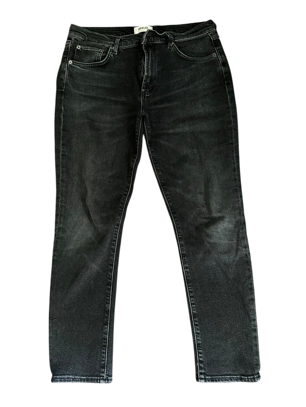 Agolde Toni Black Mid-Rise Jeans Size 28